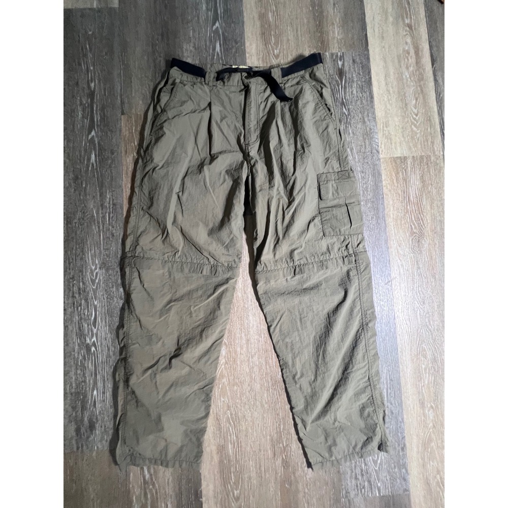 Guide's Choice Cargo Pants Mens L Olive Green Convertible Hiking Zip Off